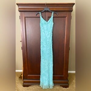 COPY - Floor Length Baby Blue Beaded Dress
